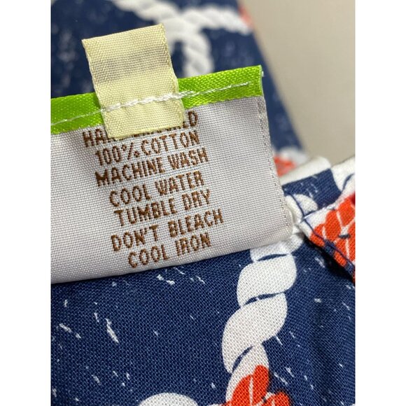 La Za Me Nautical Rope Print Baby Dress size 12 Month Sleeveless White Collar - Picture 4 of 15